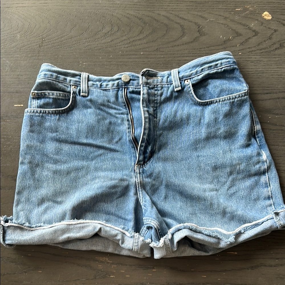 Lands' End Blue Jean Shorts with Rolled Cuffs